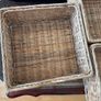 Set of rectangular wicker and rattan storage baskets Image 4