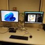 Dual Monitor arms with desk clamp Image 2
