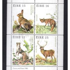 1980 Ireland Fauna & Flora Wildlife Commemorative Stamps Miniature Sheet Fine Used