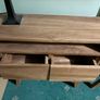 Pair Scandanavian style solid teak console tables Image 3