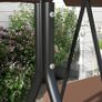 3-Seat Swing Chair Garden Swing Seat with Adjustable Canopy for Patio, Brown Image 7