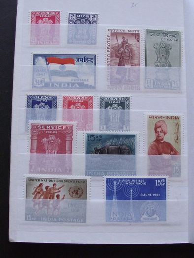 A small collection of Mint and Unused Stamps from India