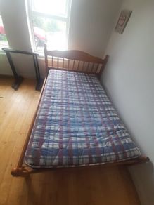 double bed frame and small double mattress