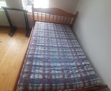 double bed frame and small double mattress