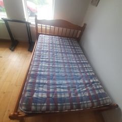 double bed frame and small double mattress
