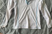 boys half zip top white age 9-10