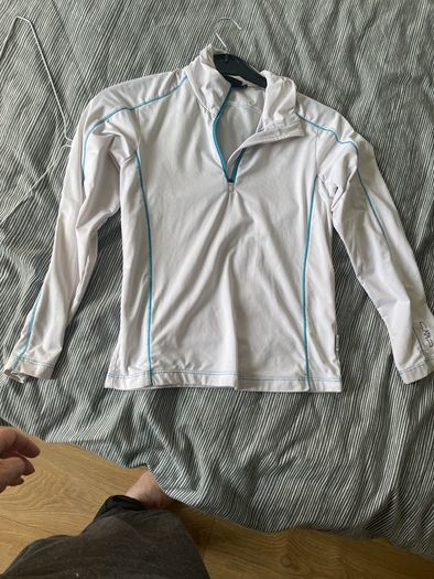boys half zip top white age 9-10