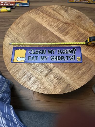 Simpsons metal sign