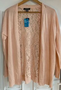 Ladies Blush cardigan with detail back