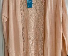 Ladies Blush cardigan with detail back