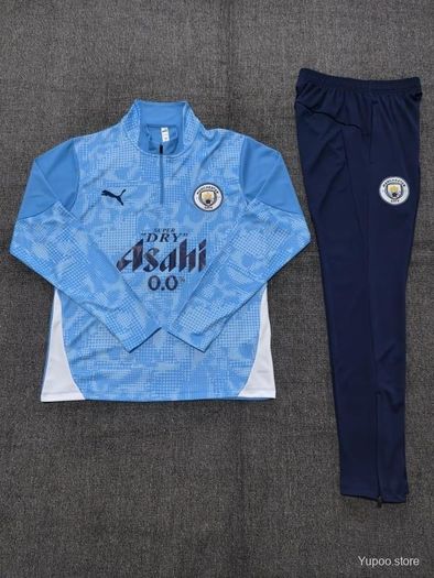 manchester city 1/4 zip tracksuit
