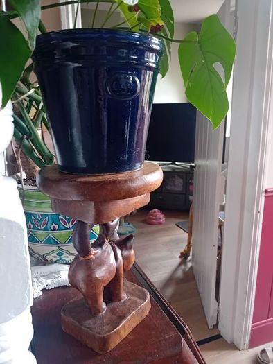 hardwood thai cat plant stand