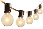 Outdoor String Lights Mains Powered - 28 Feet G40 25+2 Bulbs Garden Patio String Globe Festoon Hanging Lights Waterproof Decorative Lighting for Christmas Wedding Party Bar Porch Balcony (FREE POSTAGE)