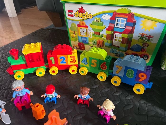 Duplo mix set( train, airplane, Spider-Man, boat, animals and more)