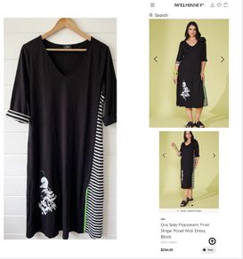 Ora designer dress from mc elhinneys arty chic funky relax fit