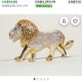 Large Vintage Gold Tone Lion Brooch Image 4
