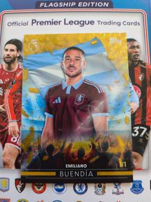 Emiliano Buendia Flying the Flag 1/1 Foilfractor Topps Flagship Edition Hobby Box 2026/27