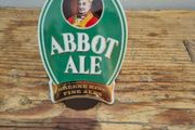 vintage Greene King Abbot Ale brewery badge