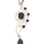 Vintage 925 Sterling Silver & Dark Smoky Quartz Pendant Image 3
