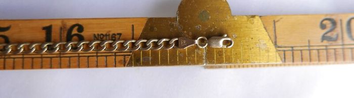 Vintage Solid Gold Curb Link Necklace in 9Ct Gold 375 - 18,5 inch  -  5,35g