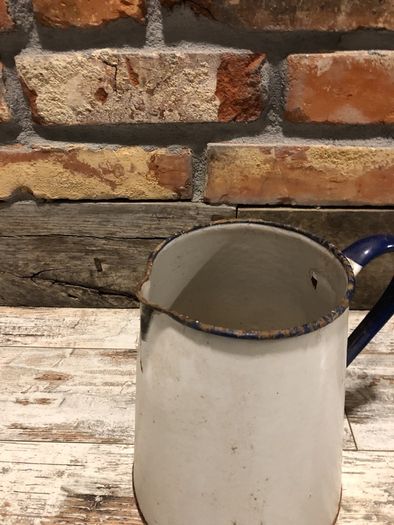 vintage enamelled jug