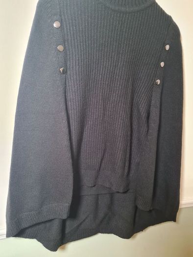 womens KAREN MILLEN  jumper shawl knitted wool blend Size XS extra small