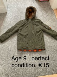 Boys winter coat, age 9, perfect condition