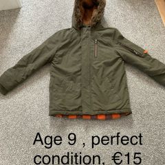 Boys winter coat, age 9, perfect condition