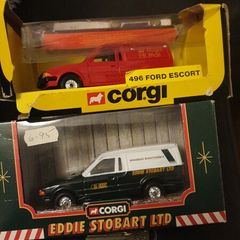 2 vintage Corgi Ford Escort Vans Die.cast  Models