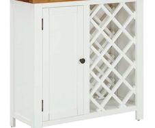 Wine Cabinet 80x32x80 cm Solid Oak Wood
