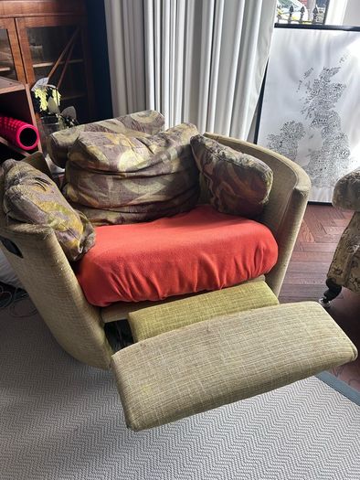 green armchair