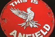 This is Anfield metal sign