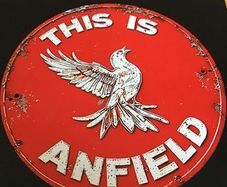 This is Anfield metal sign