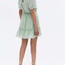 PRICE DROP, NEW LOOK, Flocked Spot Chiffon Mini Dress, Mint, BNWT, Size10 Image 4