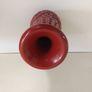 Amazingly Detailed Hand-Carved and Painted Wooden Bottle-Shaped Vase in Red - A Real Unusual Item, Carving reminiscent of a Pineapple! Image 7