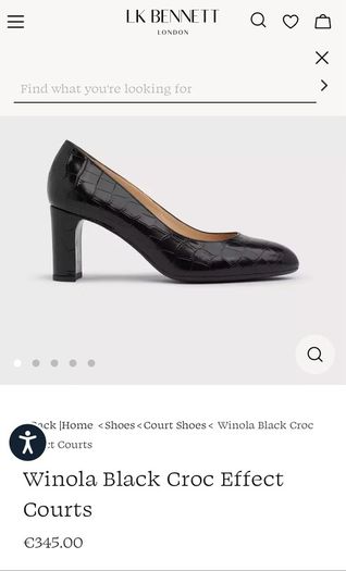 Lk Bennett Winola croc effect court shoes uk 6
