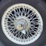 4 complete mgb wire wheel spokes white coating + AvonZT7 Tyres and 4 original chrome spinners Image 2