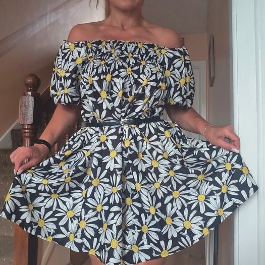 Floral Dress, Puff sleeve, size 10