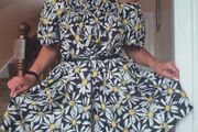 Floral Dress, Puff sleeve, size 10