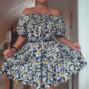 Floral Dress, Puff sleeve, size 10