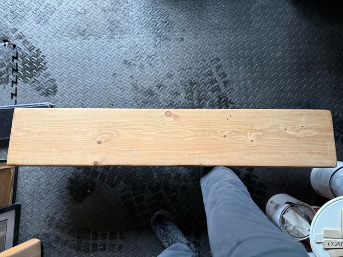 2 Rustic wooden wall shelves