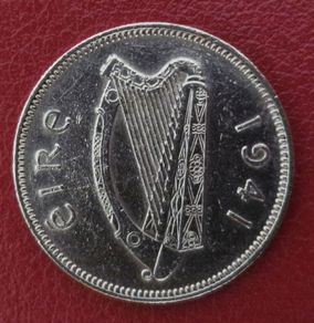 Ireland 1941 Silver Shilling Coin
