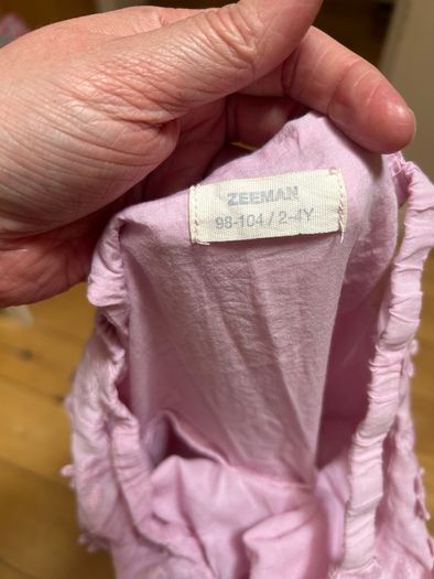 girls Zeeman floral pink dress