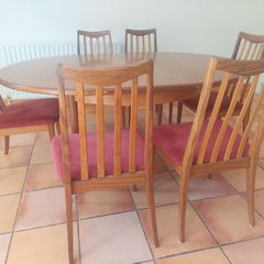 Mid Century G Plan Table and 6 Chairs