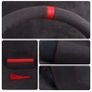 Universal Suede Car Steering Wheel Cover DIY Hand Sewing Soft Leather Braiding Cover For Auto Steering Wheel Image 2