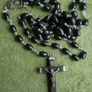 Vintage Handmade Black Wood Rosary Image 6