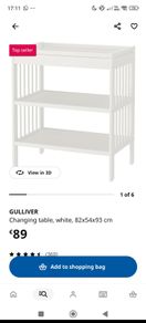 changing table + changing mat + 2 washable cloth covers + hanging clip on storage for on side