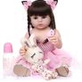 Simulation 22 Inch 55cm Reborn Baby Dolls Soft Vinyl Silicone Lifelike Reborn Babies Blue Eyes Reborn Dolls Reborn Toddler Girl Boy Toy Gift (FREE POSTAGE) Image 3