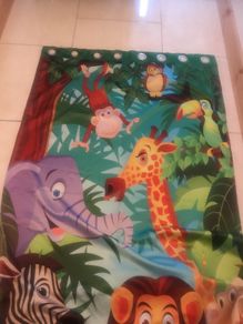 Kids playroom silk curtains