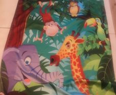 Kids playroom silk curtains